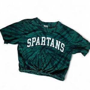 Victoria's Secret PINK “5th & ocean” Tie-Dye Michigan State Spartans tee
